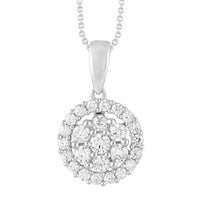 Thumbnail for LADIES PENDANT 3/4 ROUND DIAMOND 10K WHITE GOLD