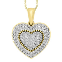 Thumbnail for LADIES PENDANT 1/2 CT  ROUND DIAMOND 10K YELLOW GOLD (CHAIN NOT INCULEDED)