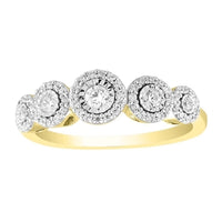 Thumbnail for LADIES RING 1/3 CT ROUND DIAMOND 10K YELLOW GOLD