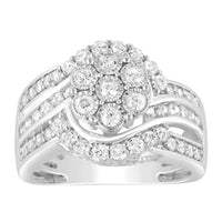 Thumbnail for LADIES RING 1 CT ROUND DIAMOND 10K WHITE GOLD