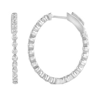 Thumbnail for LADIES HOOPS 1 1/2 CT ROUND DIAMOND 10K YELLOW GOLD