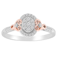 Thumbnail for LADIES RING 1/5 CT ROUND DIAMOND 10K WHITE/ROSE GOLD