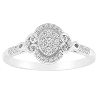 Thumbnail for LADIES RING 1/5 CT ROUND DIAMOND 10K WHITE GOLD