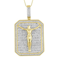 Thumbnail for MEN'S CHARM 2 1/2 CT ROUND DIAMOND 10K YELLOW GOLD