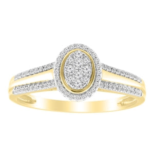 LADIES BRIDAL RING 1/4 CT ROUND DIAMOND 10K ROSE GOLD