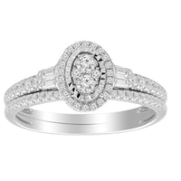 Thumbnail for LADIES BRIDAL RING SET 1/2 CT ROUND/BAGUETTE DIAMOND 10K YELLOW GOLD