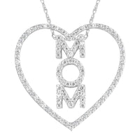 Thumbnail for LADIES PENDANT 1/4 ROUND DIAMOND 10K WHITE GOLD