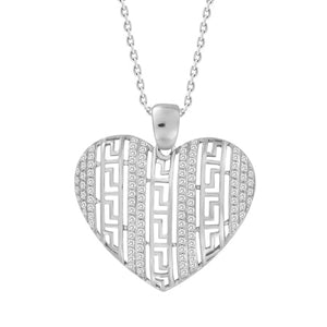LADIES PENDANT 1/4 CT ROUND DIAMOND 10K WHITE GOLD