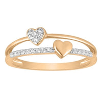 Thumbnail for LADIES RING 1/10 CT ROUND DIAMOND 10K ROSE GOLD