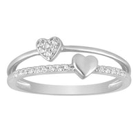 Thumbnail for LADIES RING 1/10 CT ROUND DIAMOND 10K WHITE GOLD