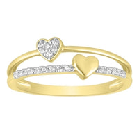 Thumbnail for LADIES RING 1/10 CT ROUND DIAMOND 10K YELLOW GOLD