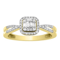 Thumbnail for LADIES RING 1/3 CT ROUND DIAMOND 10K YELLOW GOLD
