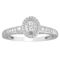 Thumbnail for LADIES RING 1/6 CT ROUND DIAMOND 10K WHITE GOLD