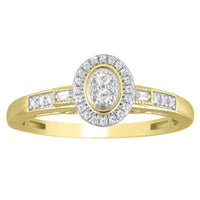 Thumbnail for LADIES RING 1/6 CT ROUND DIAMOND 10K YELLOW GOLD