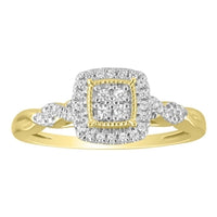Thumbnail for LADIES RING 1/6 CT ROUND DIAMOND 10K YELLOW GOLD