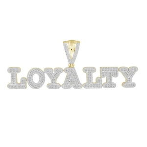 MEN'S CHARM 1 1/2 CT ROUND/BAGUETTE DIAMOND 10K YELLOW GOLD