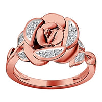 Thumbnail for LADIES RING 1/6 CT ROUND DIAMOND 10K ROSE GOLD
