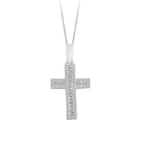 Thumbnail for LADIES PENDANT 1/4 CT ROUND/BAGUETTE DIAMOND 10K WHITE GOLD