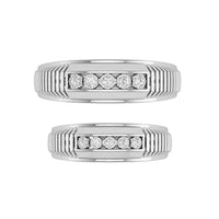 Thumbnail for DUO BAND 1/20 CT ROUND DIAMOND 10K ROSE GOLD