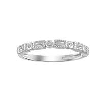Thumbnail for LADIES BAND 1/6 CT ROUND/BAGUETTE DIAMOND 10K ROSE GOLD