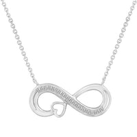 Thumbnail for LADIES NECKLACE 1/10 CT BAGUETTE DIAMOND 10K WHITE GOLD