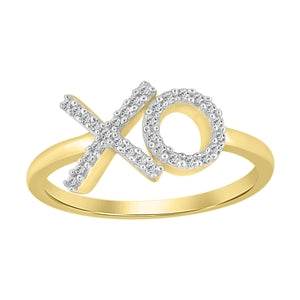 LADIES RING 1/6 CT ROUND DIAMOND 10K YELLOW GOLD