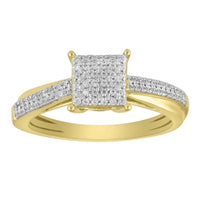 Thumbnail for LADIES RING 1/4 CT ROUND DIAMOND 10K YELLOW GOLD