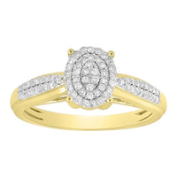 Thumbnail for LADIES RING 1/4 CT ROUND DIAMOND 10K YELLOW GOLD