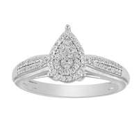 Thumbnail for LADIES RING 1/4 CT ROUND DIAMOND 10K WHITE GOLD