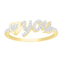 Thumbnail for LADIES RING 1/6 CT ROUND DIAMOND 10K YELLOW GOLD