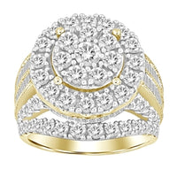 Thumbnail for LADIES RING 3 CT ROUND/BAGUETTE DIAMOND 10K YELLOW GOLD