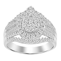 Thumbnail for LADIES RING 1 CT ROUND/BAGUETTE DIAMOND 10K YELLOW GOLD
