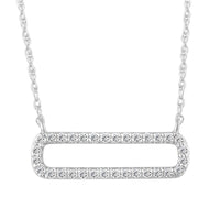 Thumbnail for LADIES NECKLACE 1/6 CT ROUND DIAMOND SILVER