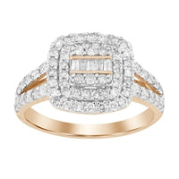Thumbnail for LADIES RING 3/4 CT ROUND/BAGUETTE DIAMOND 10K  ROSE GOLD