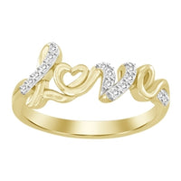 Thumbnail for LADIES RING 1/10 CT ROUND DIAMOND 10K YELLOW GOLD