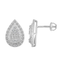 Thumbnail for LADIES EARRING 1/2 CT ROUND/BAGUETTE DIAMOND 10K YELLOW GOLD