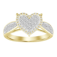 Thumbnail for LADIES RING 1/3 CT ROUND/BAGUETTE DIAMOND 10K YELLOW GOLD