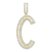 Thumbnail for MEN'S CHARM 1 3/4 CT ROUND/BAGUETTE DIAMOND 10K YELLOW GOLD