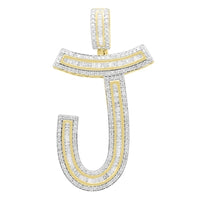 Thumbnail for MEN'S CHARM 2 CT ROUND/BAGUETTE DIAMOND 10K YELLOW GOLD