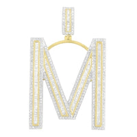 Thumbnail for MEN'S CHARM 2 3/4 CT ROUND/BAGUETTE DIAMOND 10K YELLOW GOLD