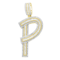 Thumbnail for MEN'S CHARM 2 CT ROUND/BAGUETTE DIAMOND 10K YELLOW GOLD