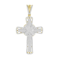 Thumbnail for MEN'S CHARM 1 CT ROUND/BAGUETTE DIAMOND 10K YELLOW GOLD