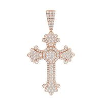 Thumbnail for MEN'S CHARM 3 1/2 CT ROUND DIAMOND 10K ROSE GOLD