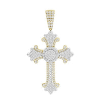 Thumbnail for MEN'S CHARM 3 1/2 CT ROUND DIAMOND 10K YELLOW/WHITE GOLD