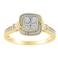 Thumbnail for LADIES RING 1/4 CT ROUND/BAGUETTE DIAMOND 10K YELLOW GOLD