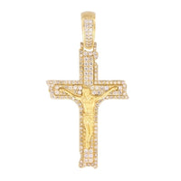 Thumbnail for MEN'S CHARM 4 CT ROUND DIAMOND 10K YELLOW GOLD