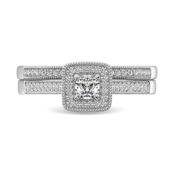 10K White Gold 1/3 Ct.Tw. Diamond Bridal Ring