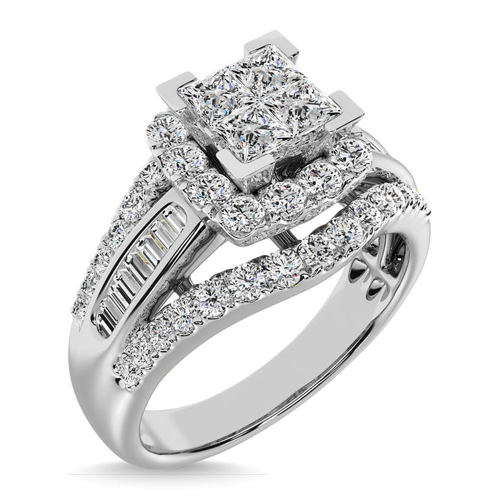 10K White Gold 1 Ct.Tw. Diamond Engagement Ring