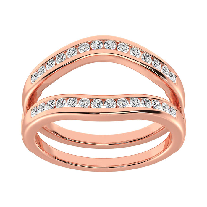 Diamond 1/3 Ct.Tw. Guard Ring in 10K Rose Gold