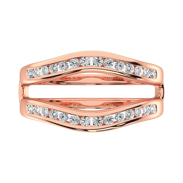 Diamond 1/3 Ct.Tw. Guard Ring in 10K Rose Gold